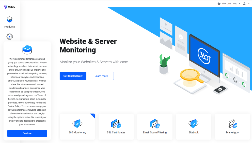 Velidc Ultra-High-Security VPS—3 Gbps, Unlimited Bandwidth, Data Centers in the U.S., Canada, France, Germany, the U.K., Brazil, India, and more